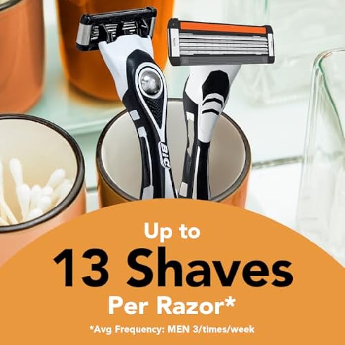 BIC Flex 5 Men's Refillable 5 Blade Razors, Long-Lasting and Comfortable Shave, 1 Handle and 7 Cartridges - Image 5